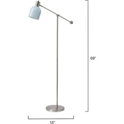 Draft 69 Inch 25.00 Watt Blue Floor Lamp Portable Light -Jamie Young Store ls9draftflbl 2