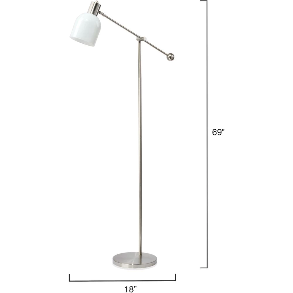 Draft 69 Inch 25.00 Watt White Floor Lamp Portable Light 3 Draft 69 Inch 25.00 Watt White Floor Lamp Portable Light - Image 3