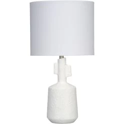 Flinstone 23.25 Inch 100.00 Watt White Table Lamp Portable Light