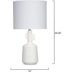 Flinstone 23.25 Inch 100.00 Watt White Table Lamp Portable Light 6 Flinstone 23.25 Inch 100.00 Watt White Table Lamp Portable Light -Jamie Young Store ls9flinstowh 2