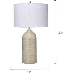 Latte 27.5 Inch 100.00 Watt Taupe Table Lamp Portable Light -Jamie Young Store ls9lattetaup 2