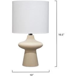 Oliver 16.5 Inch 60.00 Watt Beige Table Lamp Portable Light -Jamie Young Store ls9oliverbe 2