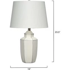 Outline 23.5 Inch 100.00 Watt White Table Lamp Portable Light -Jamie Young Store ls9outlinewh 2