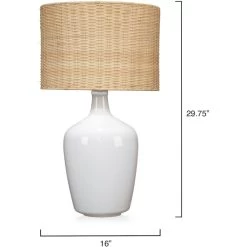 Plum Jar 30 Inch 150 Watt White Table Lamp Portable Light -Jamie Young Store ls9plumjarwh 2