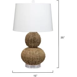 Sebastian 25 Inch 150.00 Watt Natural Table Lamp Portable Light -Jamie Young Store ls9sebastnat 2