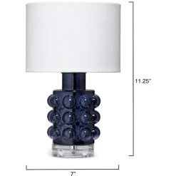 Seltzer 11.25 Inch 25.00 Watt Blue Table Lamp Portable Light -Jamie Young Store ls9seltzerbl 2